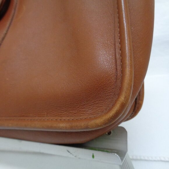 COACH Vintage 1980s Slim Briefcase Tan 17" x 11" - Picture 5 of 15